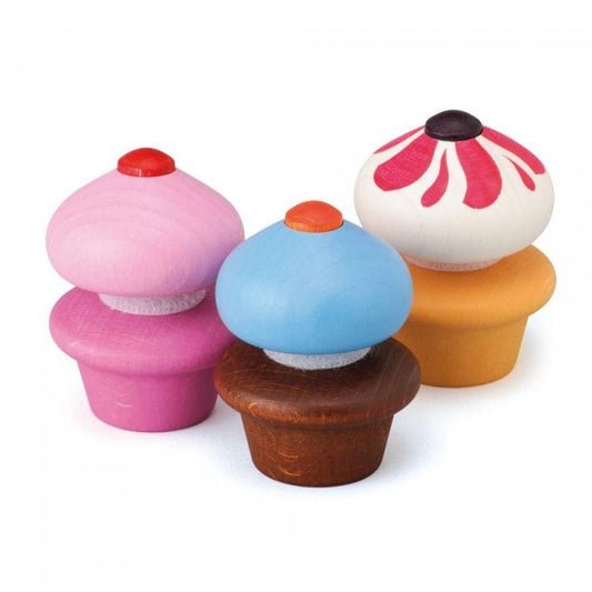 3 söta cupcakes