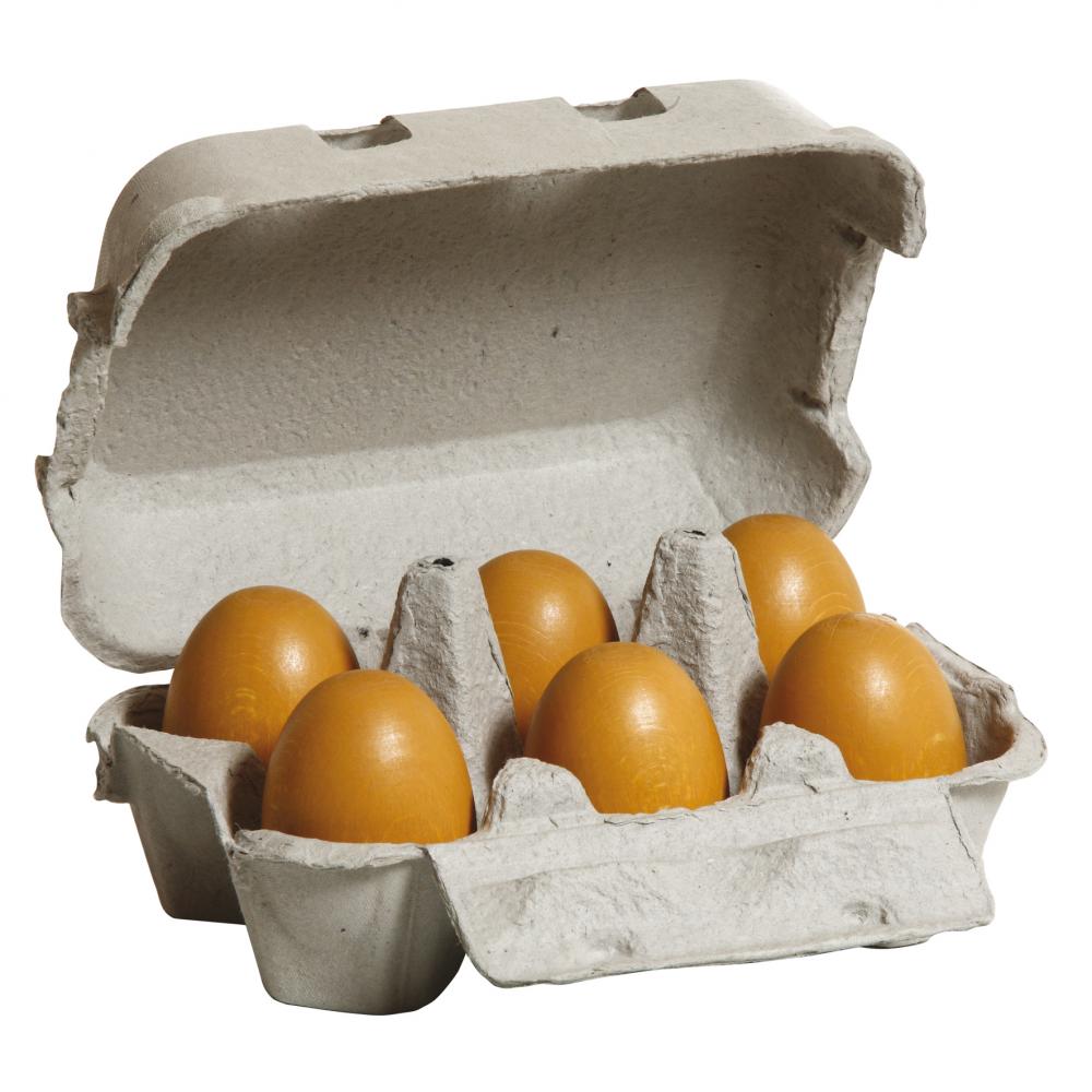 6-pack ägg i trä