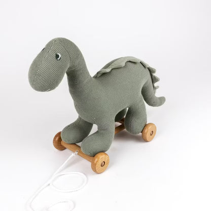 Hållbar dragleksak dinosaurie för småbarn